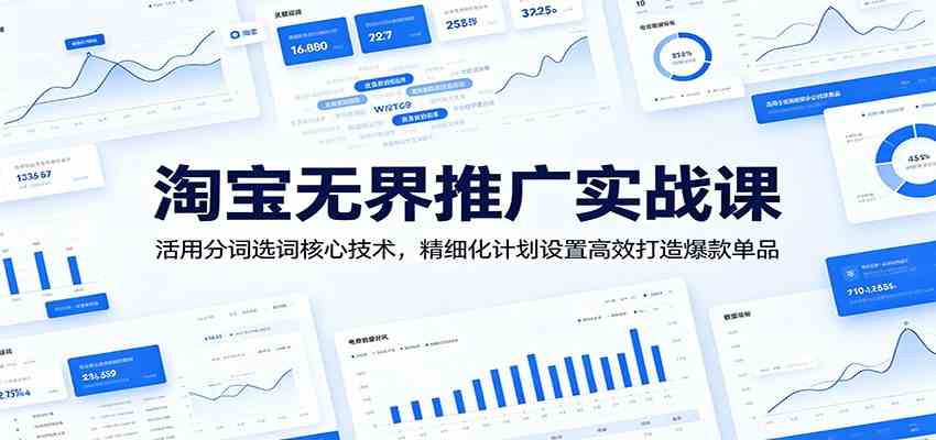 淘宝无界推广实战课：活用分词选词核心技术，精细化计划设置高效打造爆款单品-千城资源网