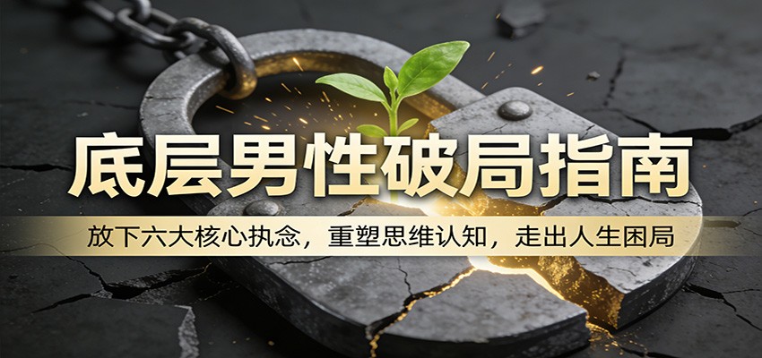 底层男性破局指南：放下六大核心执念，重塑思维认知，走出人生困局-千城资源网