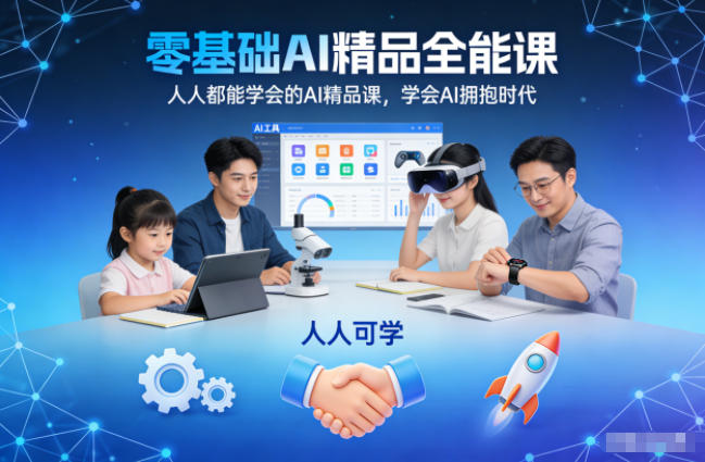 零基础AI精品全能课，人人都能学会的AI精品课，学会AI拥抱时代-千城资源网