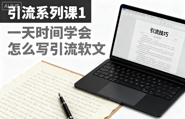 引流系列课1，一天时间学会怎么写引流软文-千城资源网