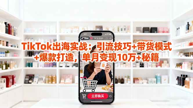 （16358期）「TikTok出海实战」引流技巧+带货模式+爆款打造，单月变现10万+秘籍-千城资源网
