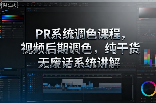 PR系统调色课程，视频后期调色，纯干货无废话系统讲解-千城资源网
