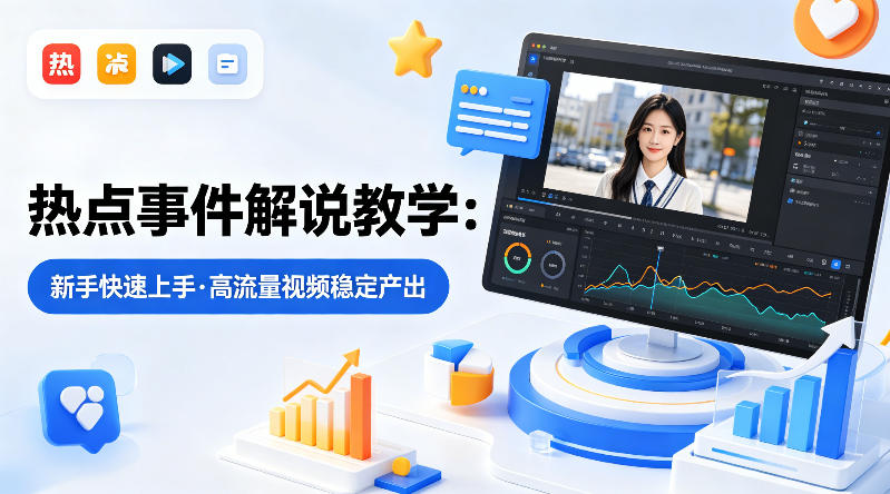 某大V的热点事件解说教学，新手也能快速上手，稳定产出高流量解说视频-千城资源网