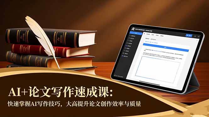 （16568期）AI+论文写作速成课：快速掌握AI写作技巧，大幅提升论文创作效率与质量-千城资源网