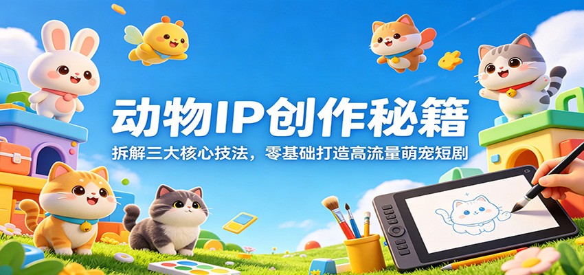 动物IP创作秘籍：拆解三大核心技法，零基础打造高流量萌宠短剧-千城资源网