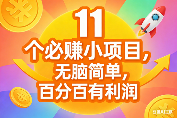 （17351期）11个必赚小项目，无脑简单，百分百有利润，副业首选，日入300+-千城资源网