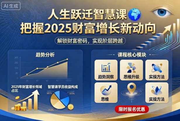 人生跃迁智慧课，把据2025财富增长新动向-千城资源网