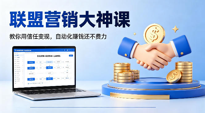联盟营销大神课，教你用信任变现，自动化賺钱还不费力【原创双语字幕】-千城资源网