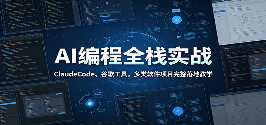 AI编程全栈实战：ClaudeCode、谷歌工具，多类软件项目完整落地教学-千城资源网