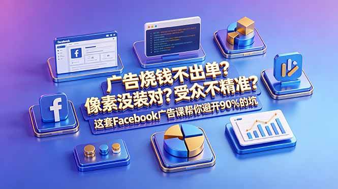 （18850期）广告烧钱不出单？像素没装对？受众不精准？这套Facebook广告课帮你避开90%的坑-原创双语字幕-千城资源网