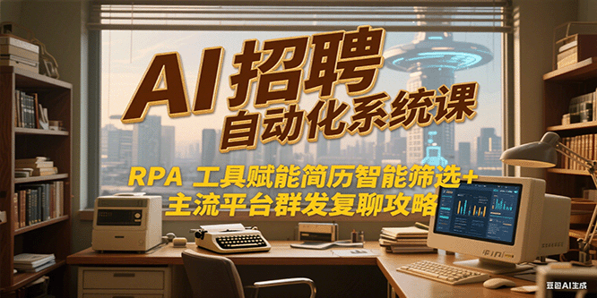 AI招聘自动化系统课，RPA工具赋能简历智能筛选+主流平台群发复聊全攻略-千城资源网