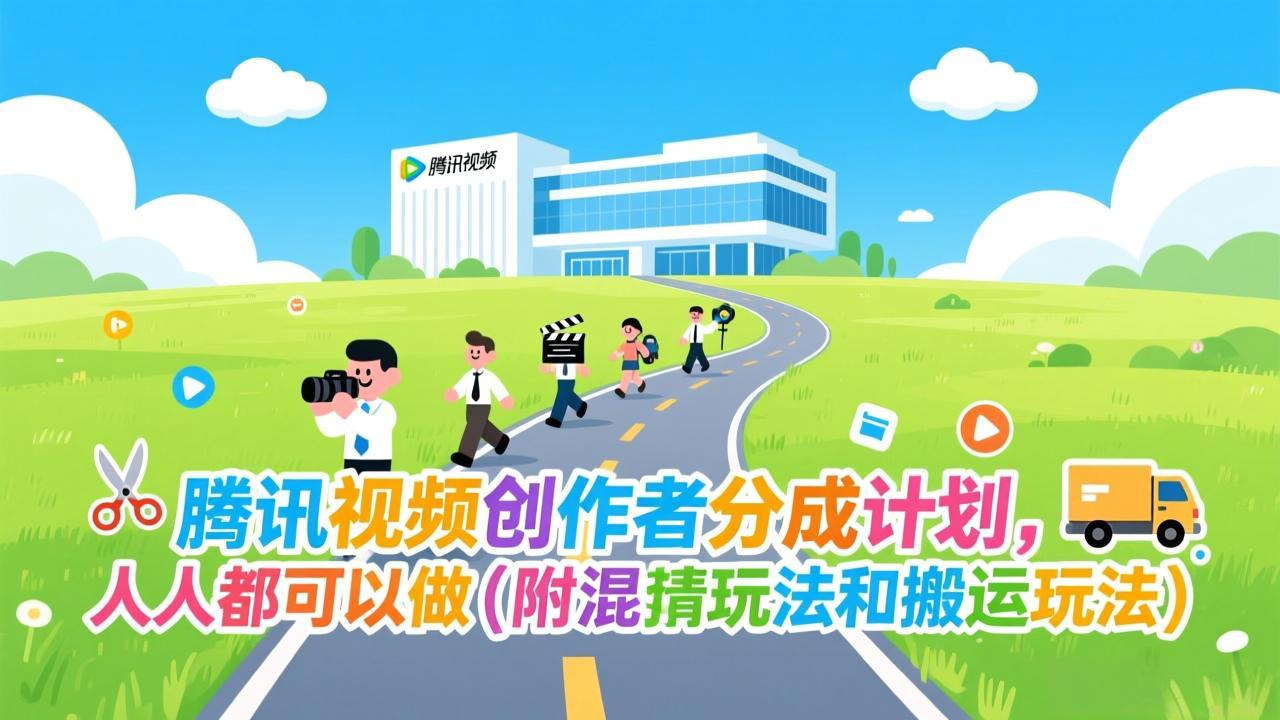 腾讯视频创作者分成计划，人人都可以做(附混剪玩法和搬运玩法-千城资源网