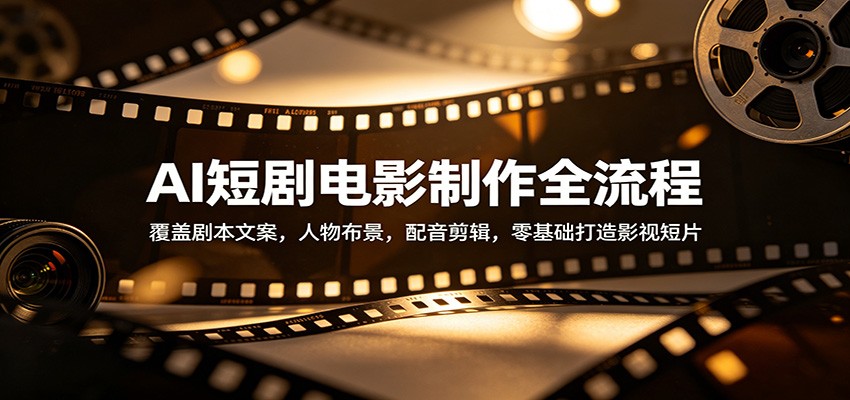 AI短剧电影制作全流程：覆盖剧本文案，人物布景，配音剪辑，零基础打造影视短片-千城资源网