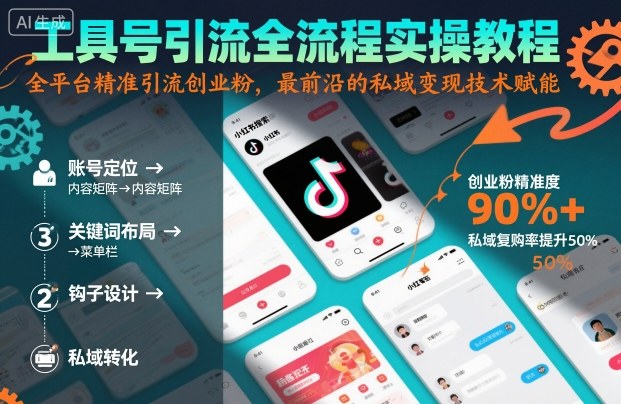工具号引流全流程保姆级实操教程，全平台精准引流创业粉，最前沿的私域变现技术赋能-千城资源网