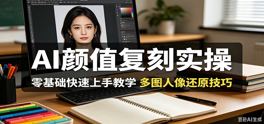 AI颜值复刻实操，零基础快速上手教学，多图人像还原技巧-千城资源网