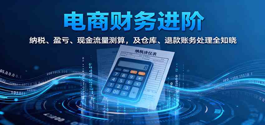 电商财务进阶：纳税、盈亏、现金流量测算，及仓库、退款账务处理全知晓-千城资源网