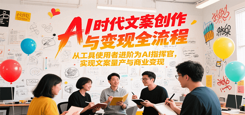 AI时代文案创作与变现全流程，从工具使用者进阶为AI指挥官，实现文案量产与商业变现-千城资源网