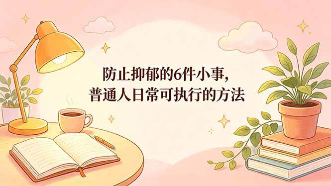 （18385期）付费文章：防止抑郁的6件小事，普通人日常可执行的方法-千城资源网
