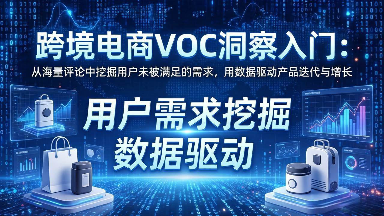 （17796期）跨境电商VOC洞察入门：从海量评论中挖掘用户未被满足的需求，用数据驱动产品迭代与增长-千城资源网
