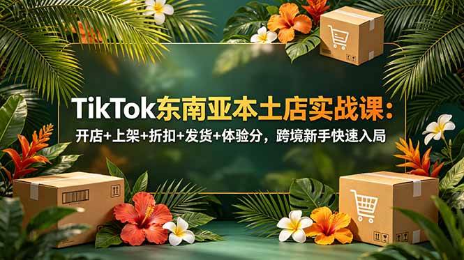 （18984期）TikTok东南亚本土店实战课：开店+上架+折扣+发货+体验分，跨境新手快速入局-千城资源网