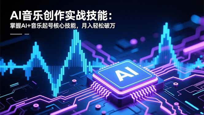 （16600期）AI音乐创作实战技能：掌握AI+音乐起号核心技能，月入轻松破万-千城资源网