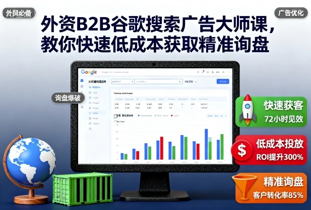 外资B2B谷歌搜索广告大师课，教你快速低成本获取精准询盘-千城资源网
