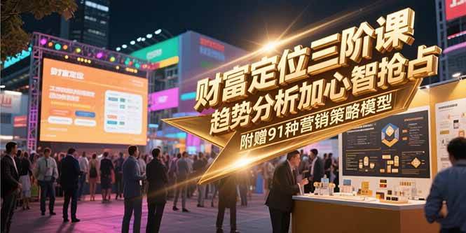 （15219期）财富定位三阶课，趋势分析加心智抢占，附赠91种营销策略模型-千城资源网