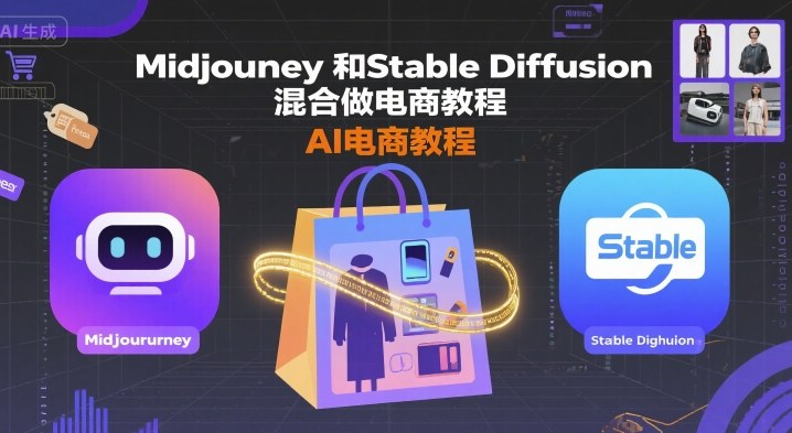 Midjourney和Stable Diffusion混合做电商教程-ai电商教程-千城资源网