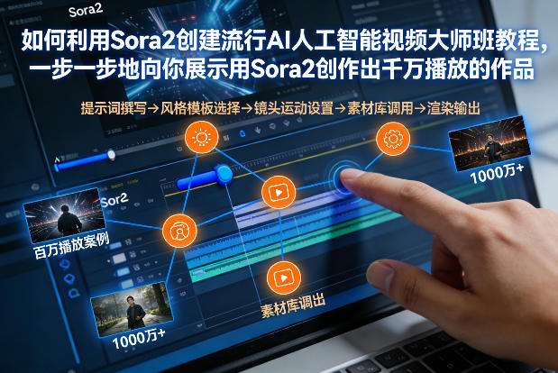 如何利用Sora2创建流行AI人工智能视频大师班，一步一步地向你展示用Sora2创作出千万播放的作品-千城资源网