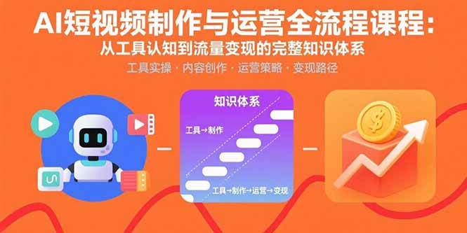 （15863期）AI短视频制作与运营全流程课程：从工具认知到流量变现的完整知识体系-千城资源网