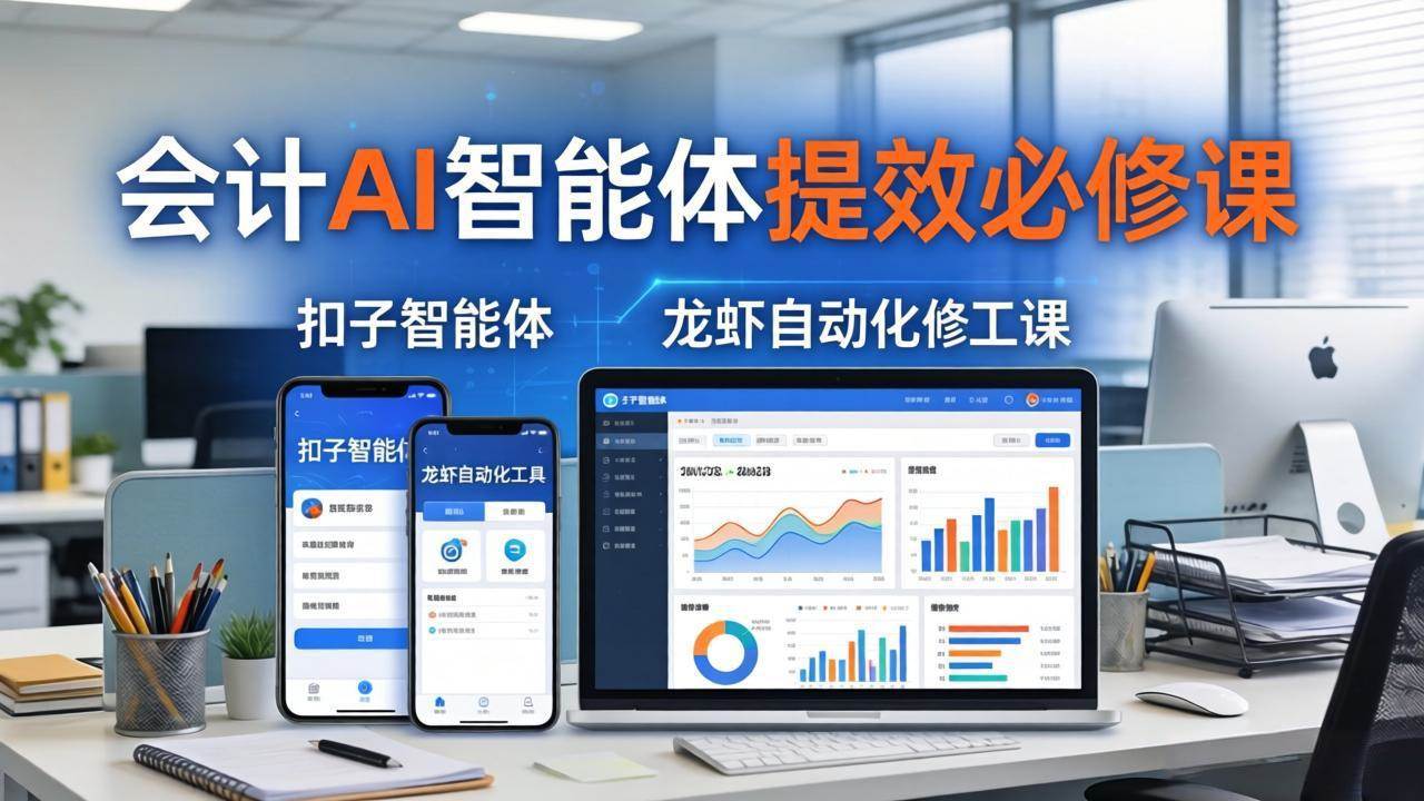 （18151期）财务会计AI智能体提效必修课：扣子智能体+龙虾自动化+报表分析，一站式提升财务工作效率-千城资源网