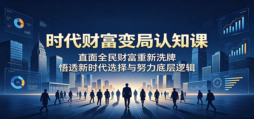 时代财富变局认知课：直面全民财富重新洗牌，悟透新时代选择与努力底层逻辑-千城资源网