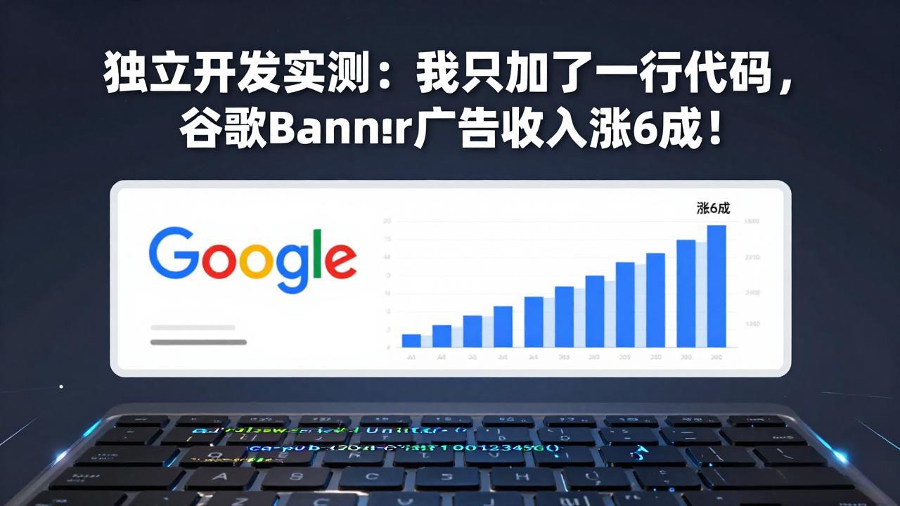 付费文章：独立开发实测：我只加了一行代码，谷歌Banner广告收入涨6成！-千城资源网