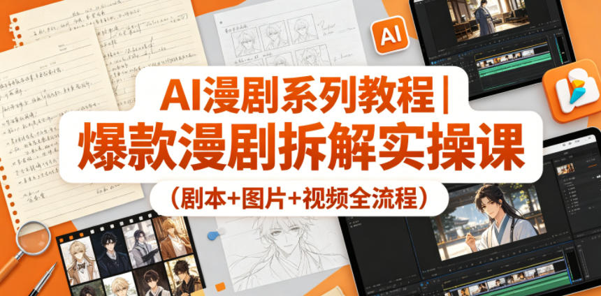 AI漫剧系列教程｜爆款漫剧拆解实操课（剧本+图片+视频全流程）-千城资源网