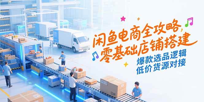 （15325期）闲鱼电商全攻略，零基础店铺搭建，爆款选品逻辑，低价货源对接-千城资源网