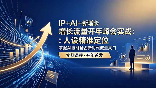（18530期） IP+AI+新增长 流量开年 峰会实战：人设精准定位 掌握AI技能抢占新时代流量风口-千城资源网