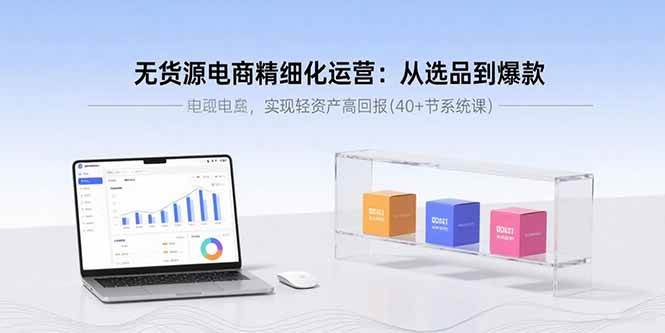 （15896期）无货源电商精细化运营：从选品到爆款，实现轻资产高回报(40+节系统课)-千城资源网