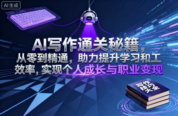 AI写作通关秘籍，从零到精通，助力提升学习和工作效率，实现个人成长与职业变现-千城资源网