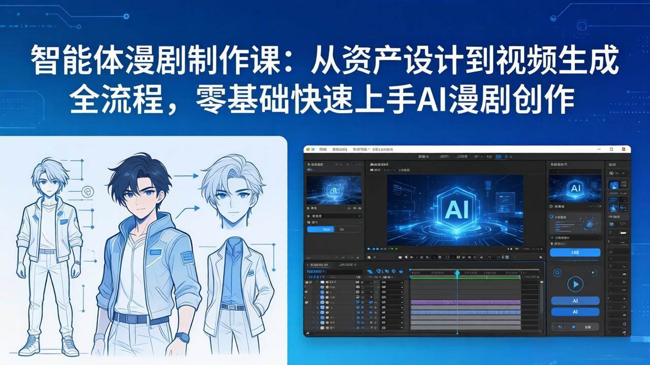 （17709期）智能体漫剧制作课：从资产设计到视频生成全流程，零基础快速上手AI漫剧创作-千城资源网