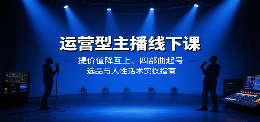 运营型主播线下课：提价值降互上、四部曲起号、选品与人性话术实操指南-千城资源网
