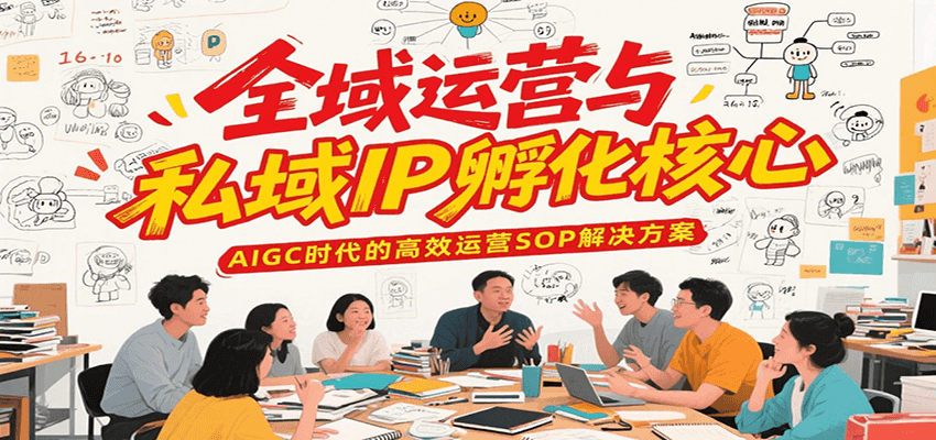 全域运营与私域IP孵化核心，AIGC时代的高效运营SOP解决方案-千城资源网