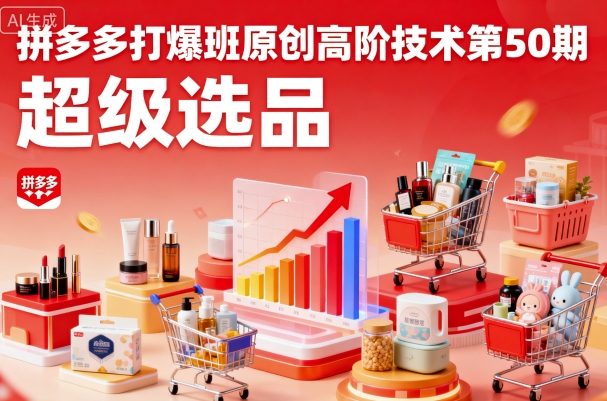 拼多多打爆班原创高阶技术第50期，超级选品-千城资源网