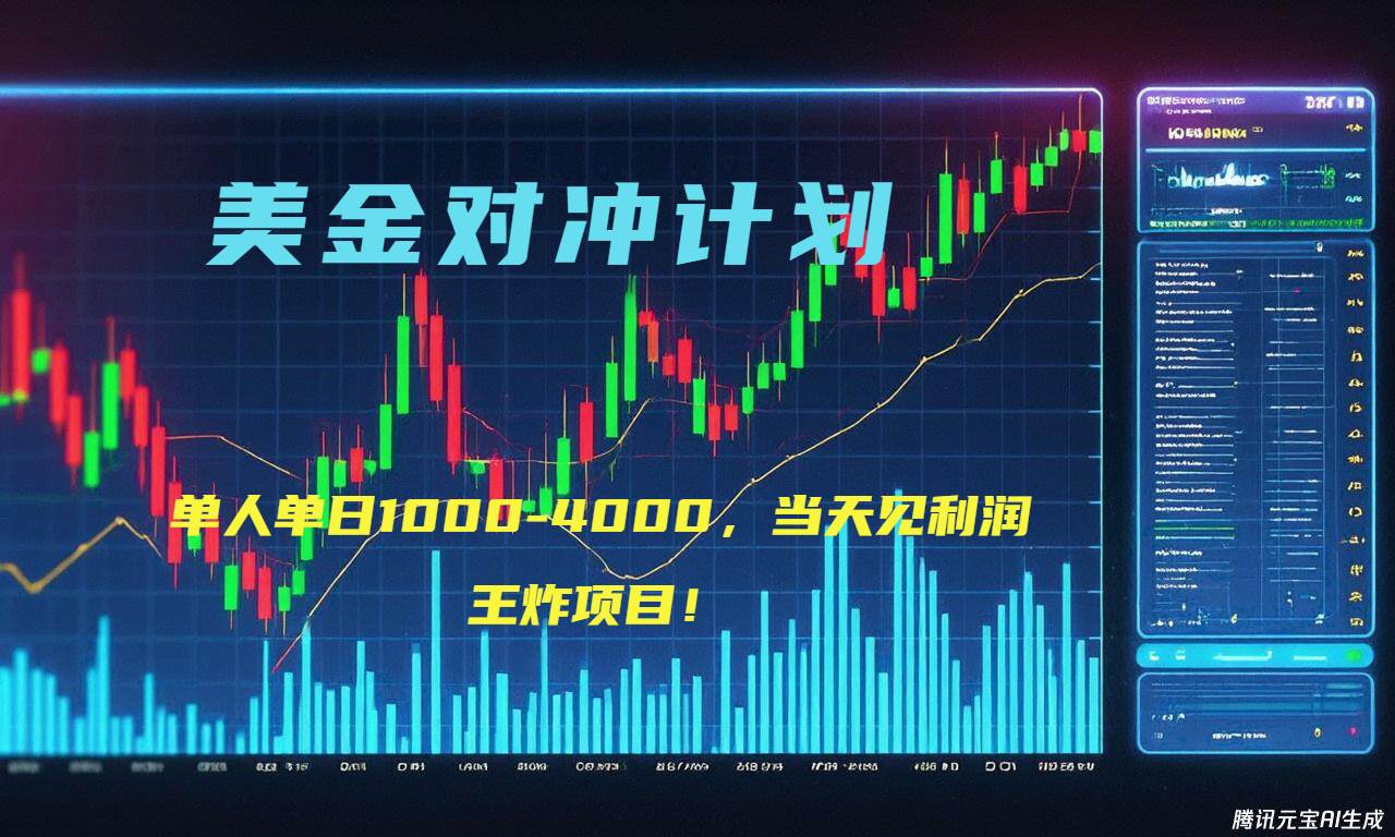 （15333期）2025年最暴力项目“美金先登计划”最新最强对冲战法，每日实际收益1K-4K-千城资源网
