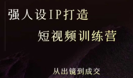 强人设ip打造课，8月最新5天短视频ip训练营，从出镜到成交-千城资源网