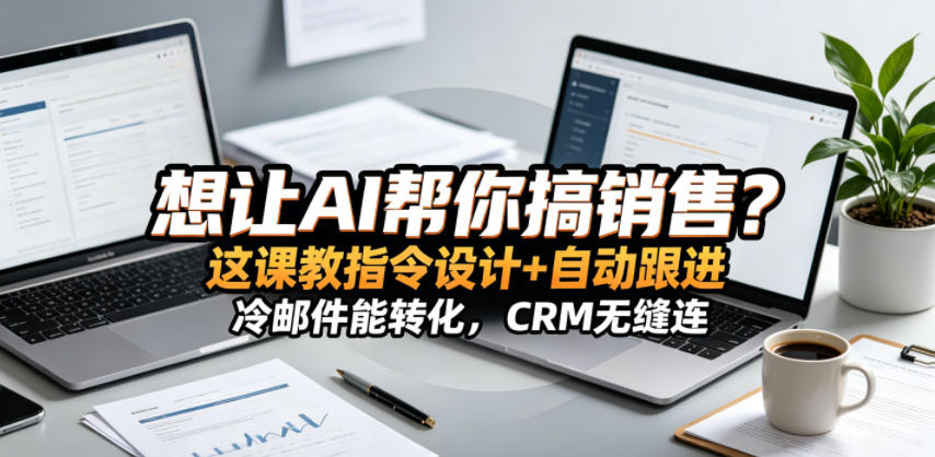 想让AI帮你搞销售？这课教指令设计+自动跟进，冷邮件能转化，CRM无缝连！【原创双语字幕】-千城资源网