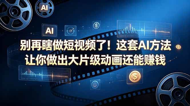 （18549期）别再瞎做短视频了！这套 AI 方法让你做出大片级动画还能赚钱【原创双语字幕】-千城资源网