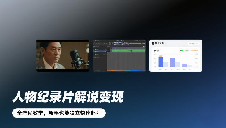 人物纪录片解说变现，全流程教学，新手也能独立快速起号-千城资源网