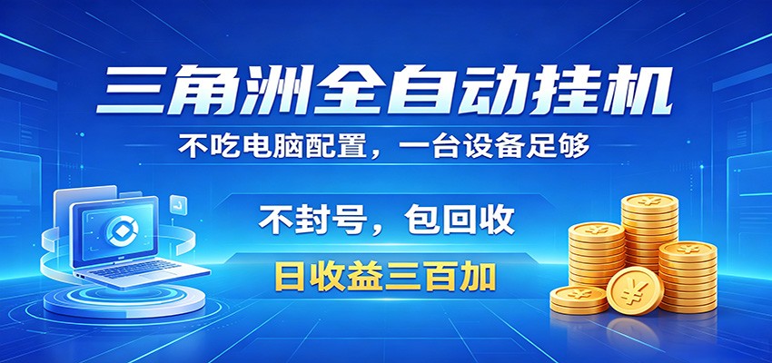 三角洲全自动挂机项目，防封稳账号，日收益300+，收益全程包回收，省心稳赚-千城资源网