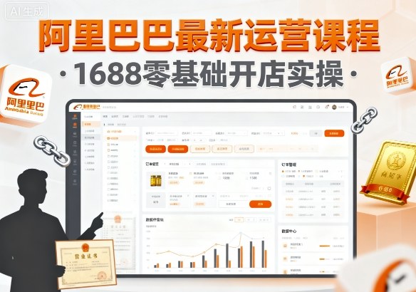 阿里巴巴最新运营课程，1688零基础开店实操-千城资源网