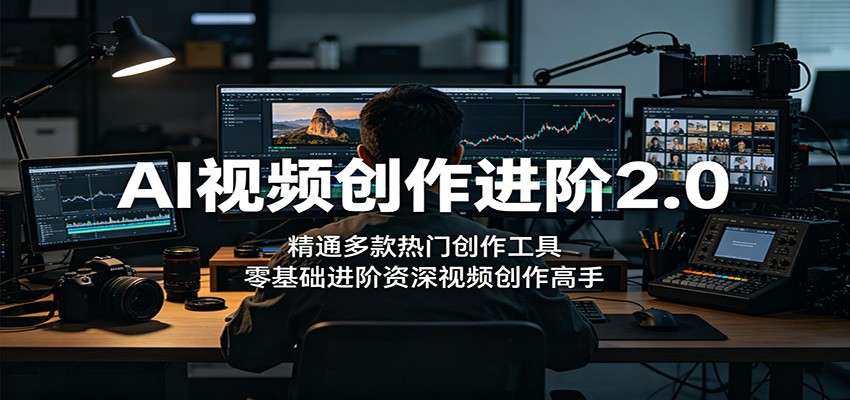 AI视频创作进阶2.0：精通多款热门创作工具，零基础进阶资深视频创作高手-千城资源网